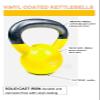Rainforest Basics Vinyl Coated Cast Iron Kettlebell Weight (15 LB + 20 LB - Orange/Yellow) view 3