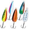 THKFISH 5pcs Saltwater Fishing Lures, Fishing Spoons with Durable Treble Hooks, Jigs Lure for Tuna Salmon Grouper, Sea Fish Jigging Lure, Trolling Spoon for Bass Fish with Tackle Box view 1