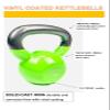 Rainforest Basics Vinyl Coated Cast Iron Kettlebell Weight (20 LB + 25 LB - Yellow/Green) view 3