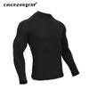 emersongear BlueLabel Marsh Frog Training Long Sleeve T-Shirt,Elasticity Gym Paintball Clothes for Youth Black view 4