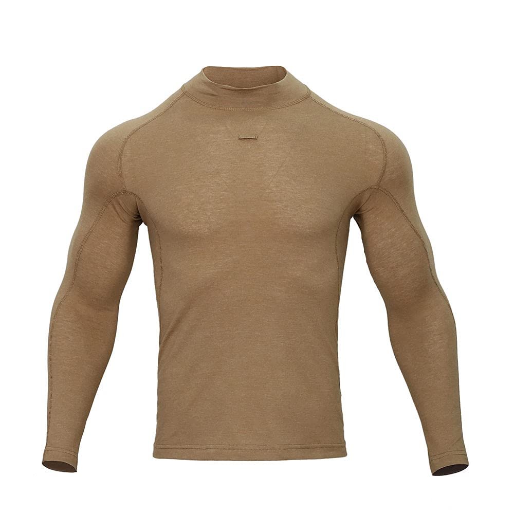emersongear BlueLabel Marsh Frog Training Long Sleeve T-Shirt,Elasticity Gym Paintball Clothes for Youth Coyote Brown