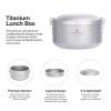Boundless Voyage 900ml Titanium Canteen Mess Kit with Lid Double-Layer Not Insulated Salad Instant Noodle Bowl Portable for 1 Person Outdoor Camping Household Travel Ti1095T view 3