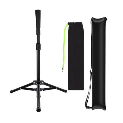 Hikeen Portable Tripod Baseball Tee Stand with Carrying Bag for Hitting, Training, and Practice