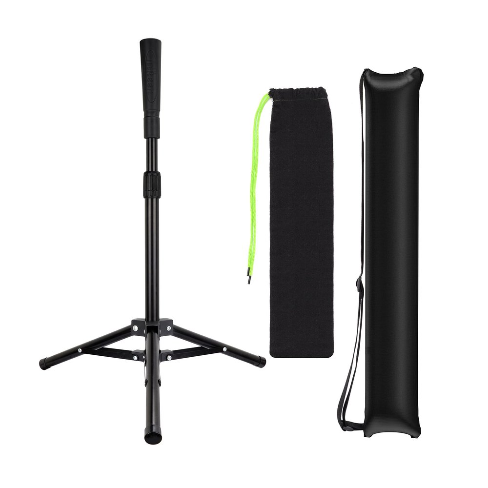 Hikeen Portable Tripod Baseball Tee Stand with Carrying Bag for Hitting, Training, and Practice
