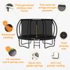 JUMPZYLLA Trampoline Outdoor 8FT 10FT 12FT 14FT 15FT 16FT with Enclosure and Ladder, ASTM Approved Recreational Trampoline for Kids and Adults, Anti-Rust Coated Frame (Black, 12FT) view 3