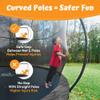 JUMPZYLLA Trampoline Outdoor 8FT 10FT 12FT 14FT 15FT 16FT with Enclosure and Ladder, ASTM Approved Recreational Trampoline for Kids and Adults, Anti-Rust Coated Frame (Black, 12FT) view 4