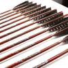 Spine 600 Arrow 24 Inch Arrow Target Practice Arrow Hunting Arrow Carbon Arrows Compound Bow Recurve Bow Adult Youth Archery Indoor Outdoor Shooting Field Tip 12pc Wooden Wood-Like view 1