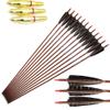 Spine 600 Arrow 24 Inch Arrow Target Practice Arrow Hunting Arrow Carbon Arrows Compound Bow Recurve Bow Adult Youth Archery Indoor Outdoor Shooting Field Tip 12pc Wooden Wood-Like view 2