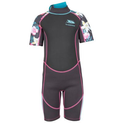 Trespass Kids Posie 3MM Short Sleeve Swimming Surfing Short Wetsuit - 11-12Y