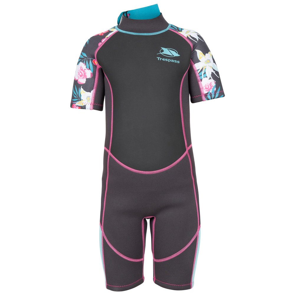 Trespass Kids Posie 3MM Short Sleeve Swimming Surfing Short Wetsuit - 11-12Y