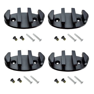 4 Pack Zig Zag Kayak Cleat Nylon Anchor Cleats with Screws for Canoes Boat Deck Marine Fishing Rigging Accessories