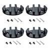 4 Pack Zig Zag Kayak Cleat Nylon Anchor Cleats with Screws for Canoes Boat Deck Marine Fishing Rigging Accessories view 1