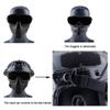 Outdoor Paintball Shooting Face Protection Gear Tactical Fast Helmet Wing Rail Side Rail Swivel Clip Mount Mask with Detachable Goggles - Tan - Black Len view 4