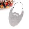 Fake Beard, Beard Costume, Fake Mustache, Faux Beard Mustache Funny Costume Party Male Man Halloween Beard Hair Game Grey Mustache Christmas Halloween Beard for Adult Kid view 3