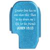 NDZ Performance Rear Slide Cover Plate for Sig P365 P365X P365 XL P365 X Macro P365 Fuse 9mm .380 Laser Engraved Aluminum in Blue - Bible John 15:13 view 1