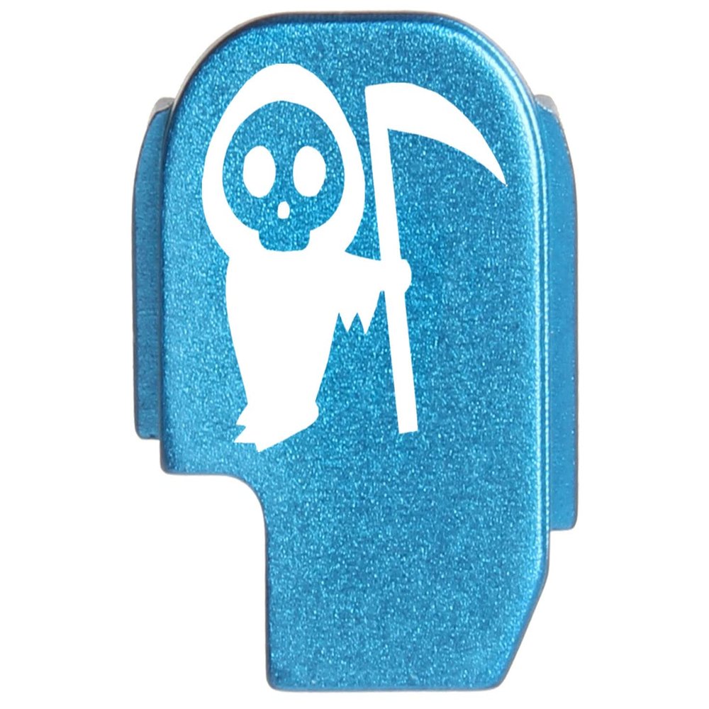 NDZ Performance Rear Slide Cover Plate for Sig P365 P365X P365 XL P365 X Macro P365 Fuse 9mm .380 Laser Engraved Aluminum in Blue - Grim Reaper Baby