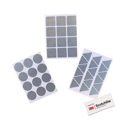 Salzmann Reflective Stickers - Soft Stickers for Backpacks, Bikes, Helmets, prams, etc. - Made with 3M Reflective Material