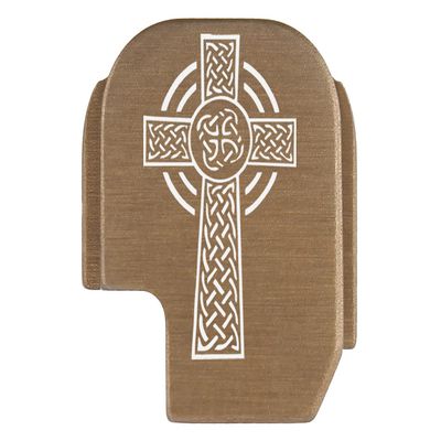 NDZ Performance Rear Slide Cover Plate for Sig P365 P365X P365 XL P365 X Macro P365 Fuse 9mm .380 Laser Engraved Aluminum FDE - Celtic Cross
