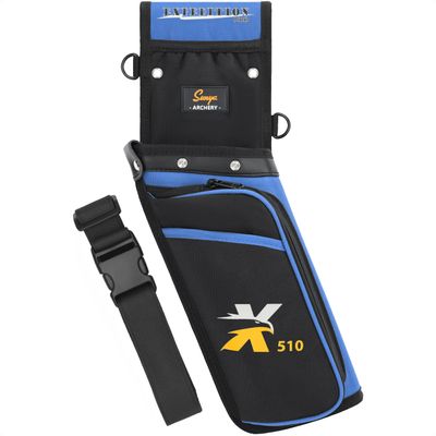 SUNYA X510 Field & Competition Hip Arrow Quiver | 3-Slot Noise-Free Archery Quiver with Sturdy Storage System (42x18cm)