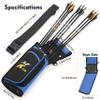 SUNYA X510 Field & Competition Hip Arrow Quiver | 3-Slot Noise-Free Archery Quiver with Sturdy Storage System (42x18cm) view 3