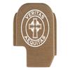 NDZ Performance Rear Slide Cover Plate for Sig P365 P365X P365 XL P365 X Macro P365 Fuse 9mm .380 Laser Engraved Aluminum FDE - Celtic Cross Veritas Aequitas Circle view 1