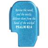 NDZ Performance Rear Slide Cover Plate for Sig P365 P365X P365 XL P365 X Macro P365 Fuse 9mm .380 Laser Engraved Aluminum in Blue - Bible Psalm 82:4 view 1