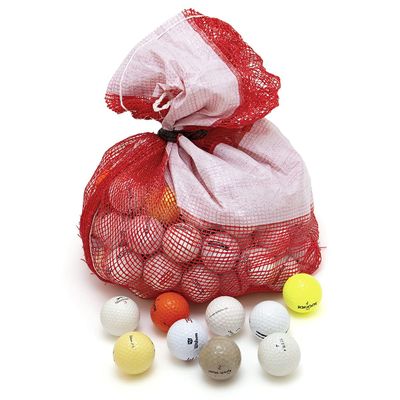 Bastex 100 Hit-Away Used Golf Balls Bulk - Recycled Golf Balls for Men - Practice & Range Golf Balls - Mix in Mesh Shag Bag