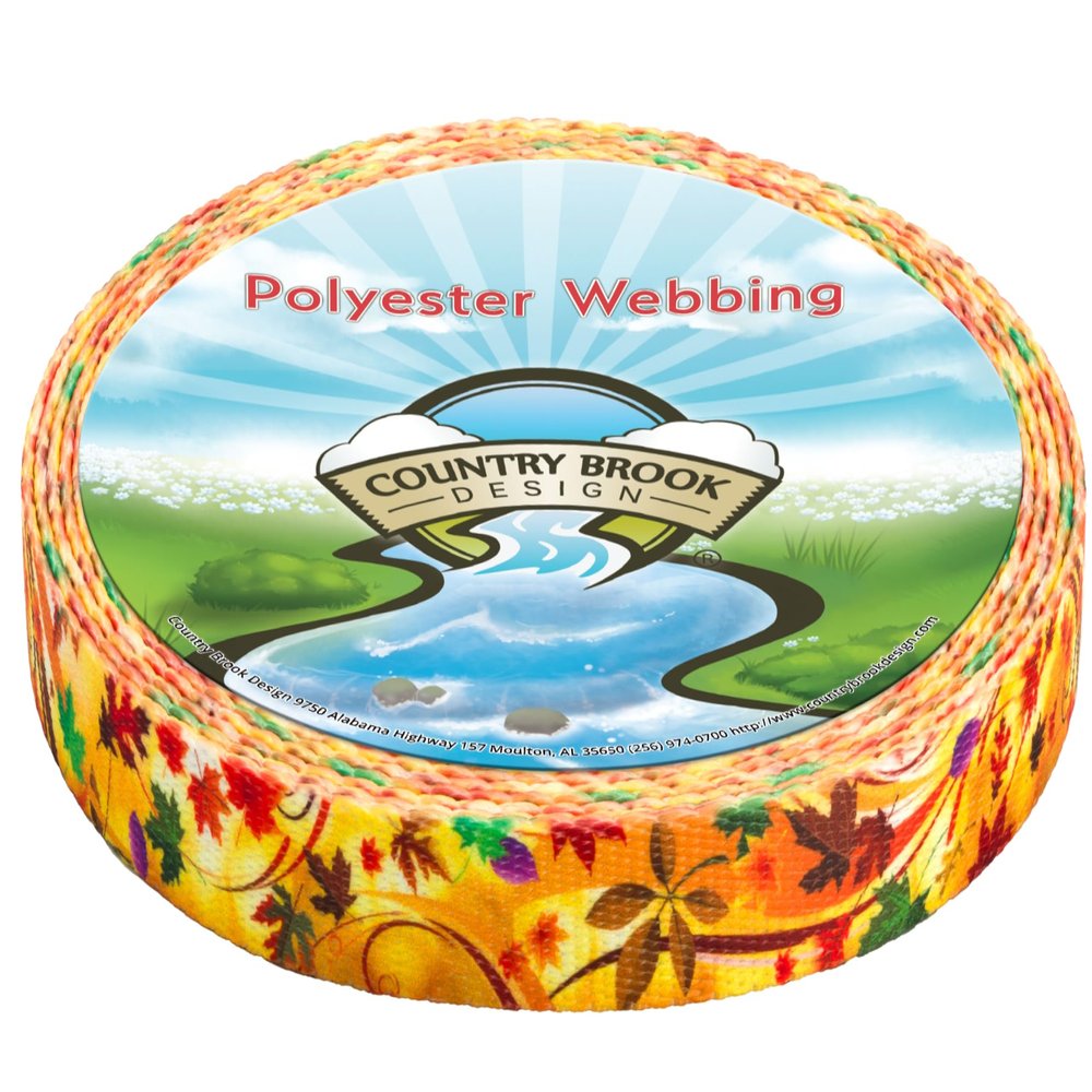 Country Brook Design - Autumn Wind Polyester Webbing (5/8 Inch, 50 Yards)