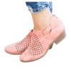 Bcshiye Women's Ankle Boots Low Heels Chunky Cutout Booties Hollow Out Casual Western Shoes Winter Boots view 1