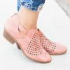 Bcshiye Women's Ankle Boots Low Heels Chunky Cutout Booties Hollow Out Casual Western Shoes Winter Boots view 4
