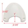 4 Pcs Nylon 2-1/2" Marine Wire Cable Vent Cover, Clamshell Vent for Boat, Smooth Edge Thickness 1/8", Wire Vent Cover, Clamshell Vent, Free Installation Screws, White view 3