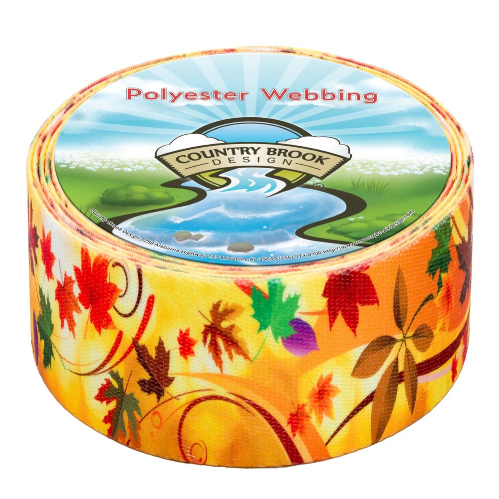 Country Brook Design - Autumn Wind Polyester Webbing (1 Inch, 50 Yards)