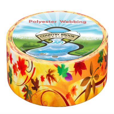 Country Brook Design - Autumn Wind Polyester Webbing (1 1/2 Inch, 50 Yards)