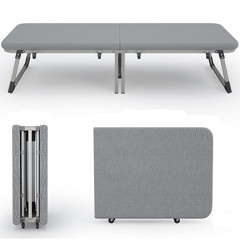 CHENGNAN Portable Folding Camping Bed Adjustable Cots Heavy Duty Strong Stable for Travel Hiking Garden Home,185 * 70 * 36CM