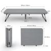 CHENGNAN Portable Folding Camping Bed Adjustable Cots Heavy Duty Strong Stable for Travel Hiking Garden Home,185 * 70 * 36CM view 2