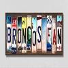 SMART BLONDE Broncos Fan License Plate Tag Strips Novelty Wood Signs WS-339 view 1