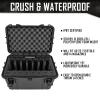 7 Pistol 14 Magazine Hard Case, DORO Gun Case with MyCaseBuilder Custom Foam Insert - Waterproof, Heavy Duty - Tactical Gun/Firearm and Ammunition Holder, 15.75 x 9 x 10.5 Inch, Black view 3