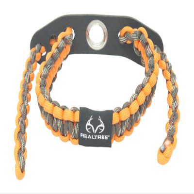 Ten Point Gear Realtree Paracord Archery Bow Wrist Sling - 100% Full Grain Leather 550 Paracord (Blaze Camo)