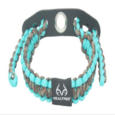 Ten Point Gear Realtree Paracord Archery Bow Wrist Sling - 100% Full Grain Leather 550 Paracord (T Blue Camo)