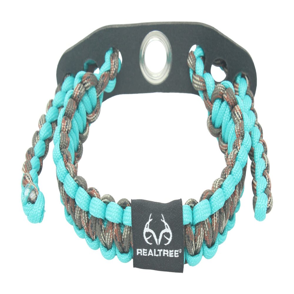 Ten Point Gear Realtree Paracord Archery Bow Wrist Sling - 100% Full Grain Leather 550 Paracord (T Blue Camo)