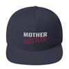 Mother Hustler Mother's Day CEO Entrepreneur 3D Puff Flatbrim Flat Brim Snapback Hat Navy view 1