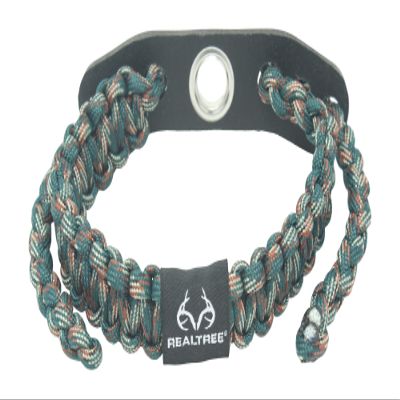 Ten Point Gear Realtree Paracord Archery Bow Wrist Sling - 100% Full Grain Leather 550 Paracord (Woodland Camo)