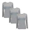 Natural Uniforms Women's Under Scrub Tee Crew Neck Long Sleeve T-Shirt-3-Pack (XX-Small, 3 Pack Heather Charcoal) view 1