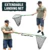 UFISH Large Fishing Net for Freshwater and Saltwater, Fish Landing Net with Non-Slip Handle for Safe Fishing (Green) view 3