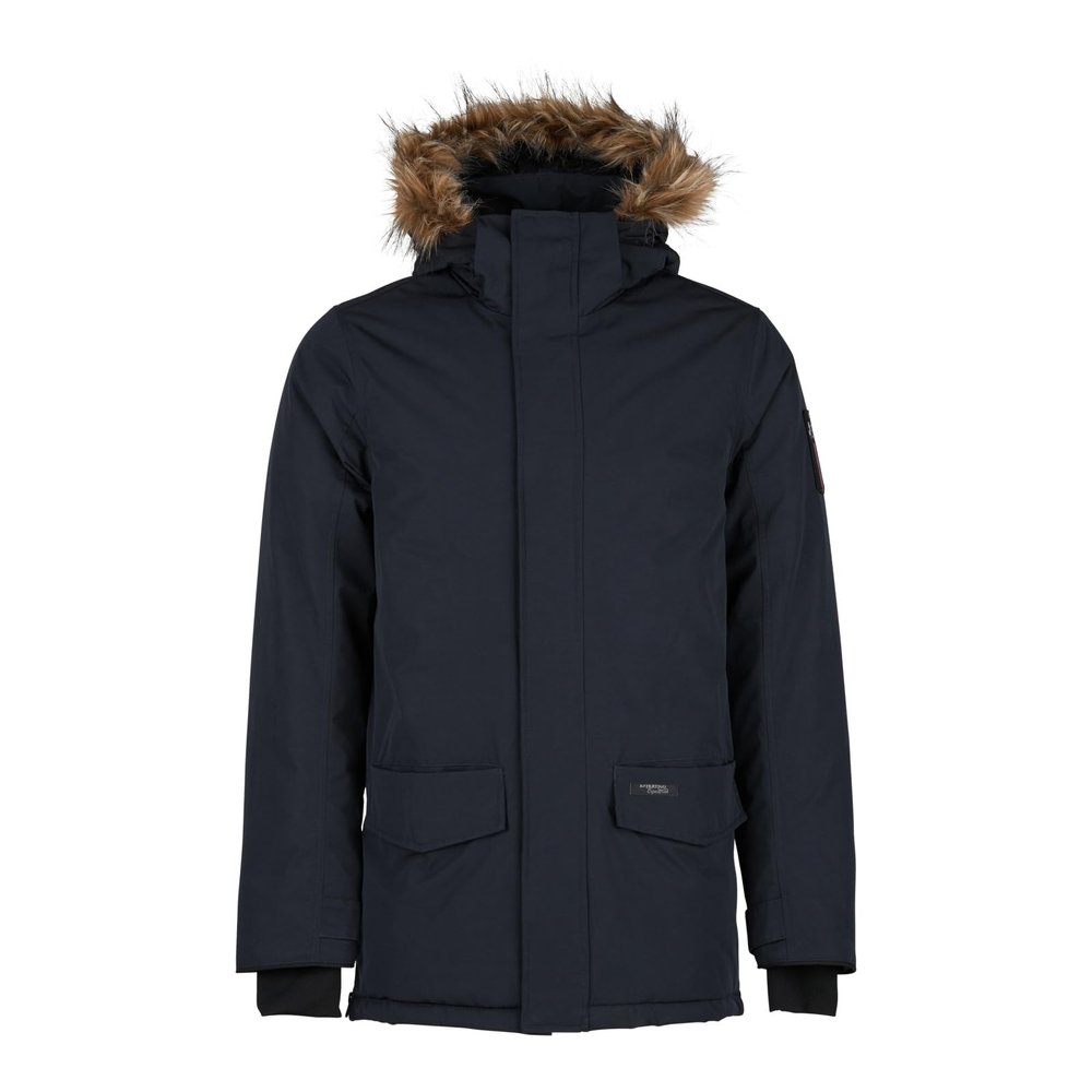 B Vertigo Garren Mens Winter Parka Jacket - Dark Navy - S