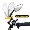 NF Nightfire Bike Mirrors for Handlebars, 360 Rotatable Cycling Rear View Mirrors, Wide Angle Safe Shockproof Bike Mirrors Road, Bicycle Universal Fit Accessories 1 Pair (Black) view 2