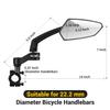NF Nightfire Bike Mirrors for Handlebars, 360 Rotatable Cycling Rear View Mirrors, Wide Angle Safe Shockproof Bike Mirrors Road, Bicycle Universal Fit Accessories 1 Pair (Black) view 4