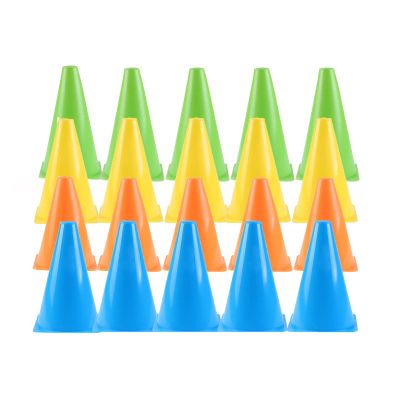 Agility Training Cone 20 Pieces of Plastic Sports Cones, Agility Marker Cone, Suitable for Football, Skating, Football, Basketball, Indoor and Outdoor Games (Color : Style2, Size : 20pcs)