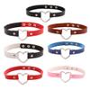 7 Pieces Multi-Color Adjustable Peach Heart Necklace Retro Sexy Women's PU Leather Collar Punk Love Necklace view 1