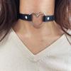 7 Pieces Multi-Color Adjustable Peach Heart Necklace Retro Sexy Women's PU Leather Collar Punk Love Necklace view 3